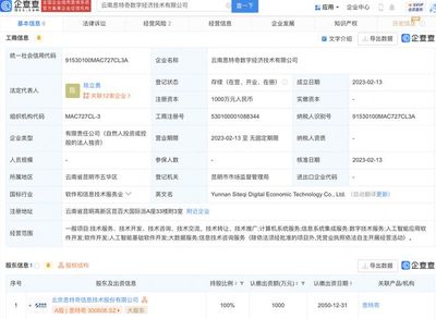 思特奇在云南成立數(shù)字經(jīng)濟(jì)技術(shù)子公司，加速本地軟件開發(fā)布局